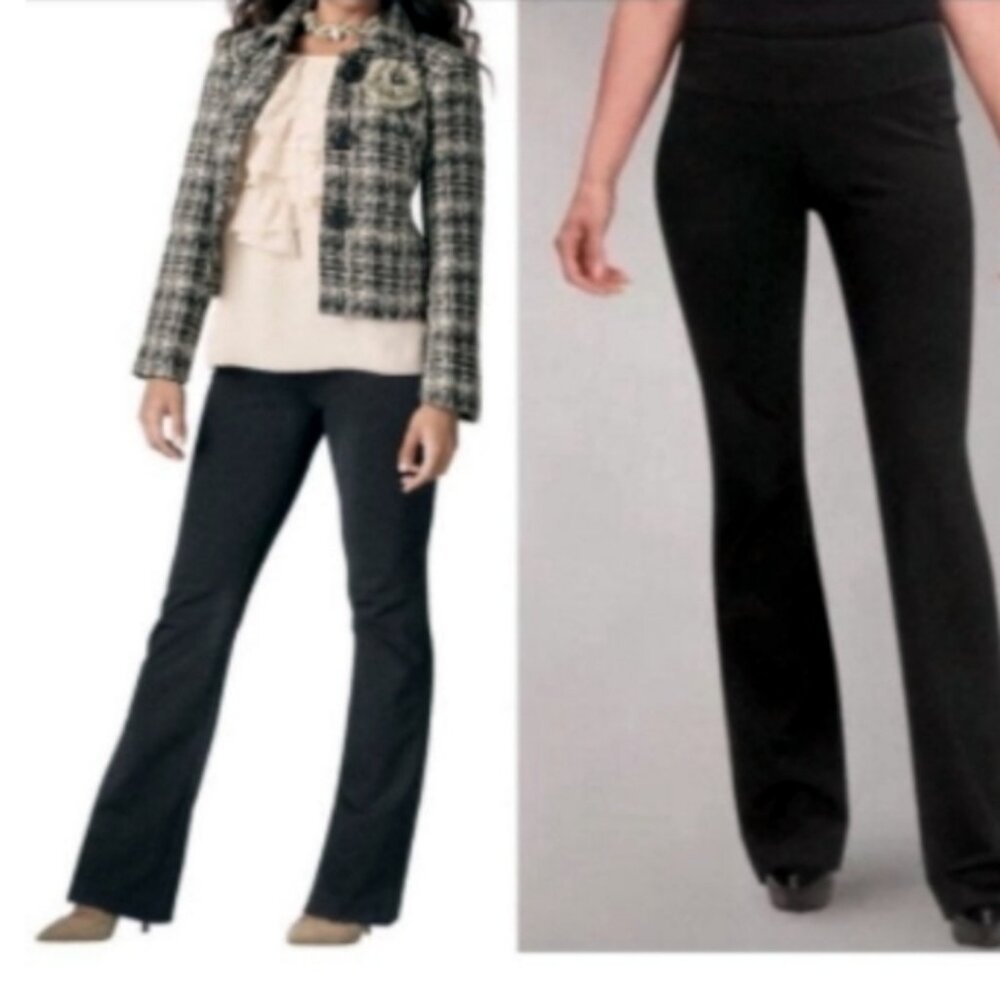 CAbi Ponte knit black stretch boot cut pants - 966R Size 4